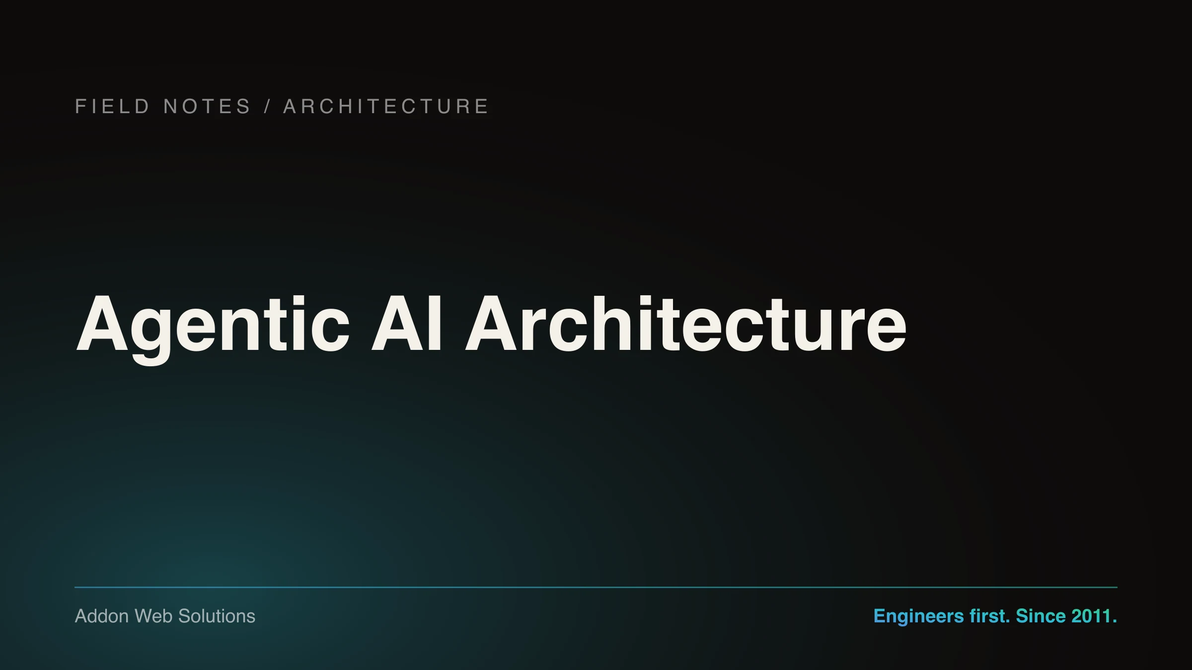 Agentic AI Architecture