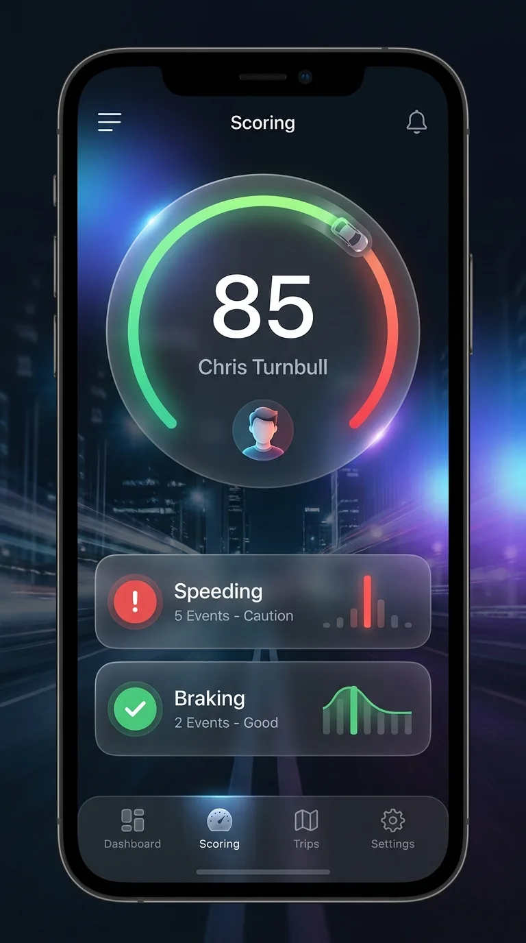 Fleet Telematics & Asset Safety — Driver dashboard — events and trends at a glance.